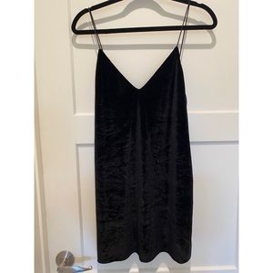 Velvet slip dress